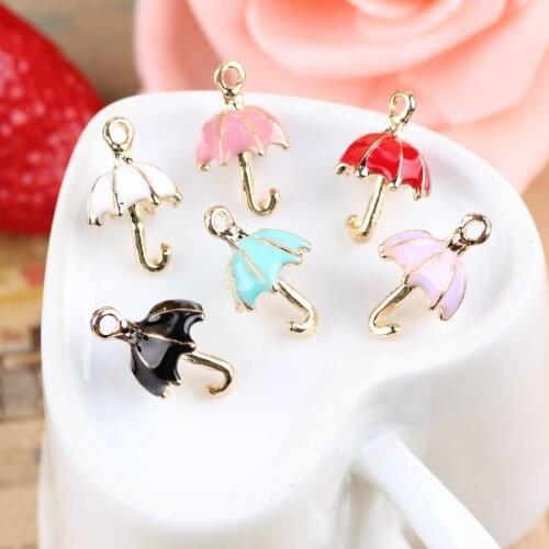 Free Shipping 20PCS Mini Order 3D Oil Drop Alloy Pendant Charms Gold Tone Metal Enamel DIY Jewelry Bracelet Floating Charm
