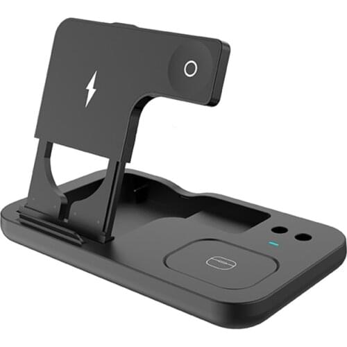 3 in 1 Wireless Charger Station 15W for Apple IWatch Series Headset Mobile Phone Multifunctional Folding Stand