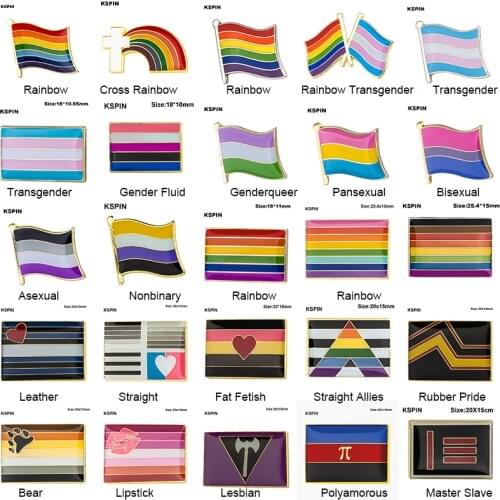 Bisexual Pansexual Brooch Lesbian Pride Pin Flag LGBTQ Gay Flag Lapel Pin Pride Badge