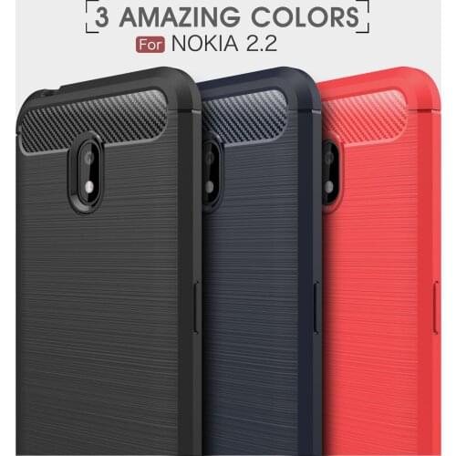 Carbon Fiber CASE For Nokia 7.2 6.2 4.2 2.2 6.1 Plus X6 X7 on 1 Plus Soft Sililcone Shockproof Anti Drop Phone Bags Brushed Case