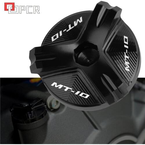 With MT-10 logo Black For Yamaha MT10 MT-10 2015 2016 2017 CNC Aluminum Oil Filler Cap Plug cover CAP