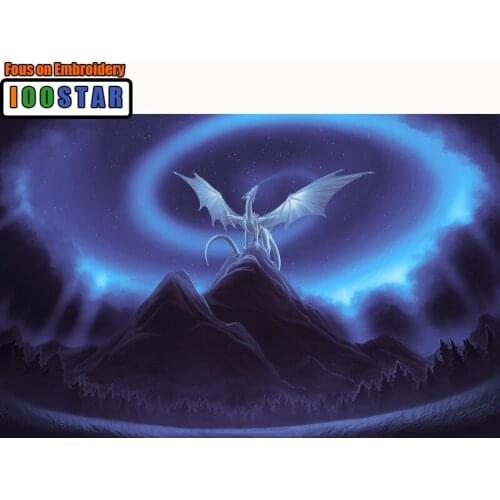 DIY 3D Diamond painting Cartoon Full Square Diamond embroidery Cross stitch star sky Dragon Full Round Diamond mosaic Galaxy