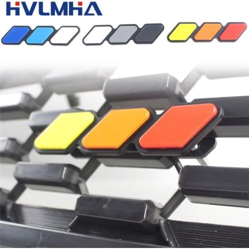 For Toyota Tacoma 4Runner Tundra Tri-color 3 Grille Badge EMBLEM Stickers Decals Auto Car Accessories Car styling