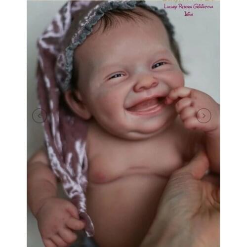 NPK 19inch reborn baby girl doll kit Autumn full body soft silicone vinyl lifelike touch popular prototype girl body