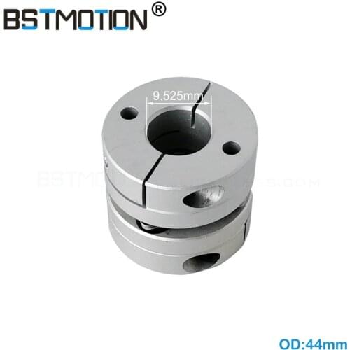 Motor Shaft disc Coupling OD 44mm 9.525mm 10mm 12mm 12.7mm 14mm 17mm 19mm 20mm Aluminum Single Diaphragm Single disk Coupler
