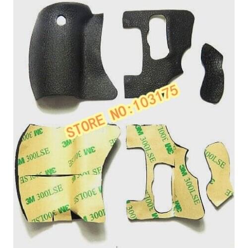 A Set of 3 PCS New Front Grip Side Back Thumb Rubber Cover Unit for Canon EOS 600D Rebel T3i Kiss X5 + Adhesive Tape