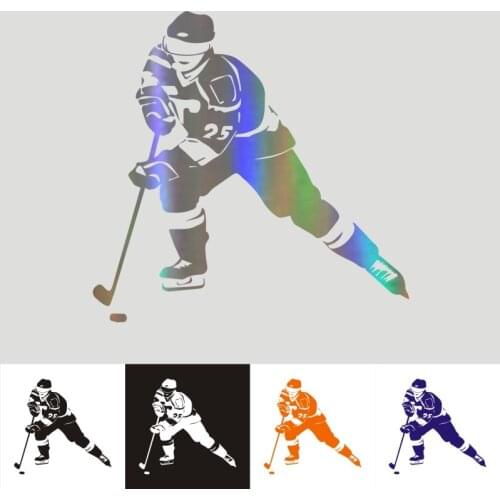 Car Stickers 18.3CM*18CM Hockey Sport Silhouette Car Motorcycles Stickers Reflective Car Styling BUY 2 SAVE HALF Custom Sticker