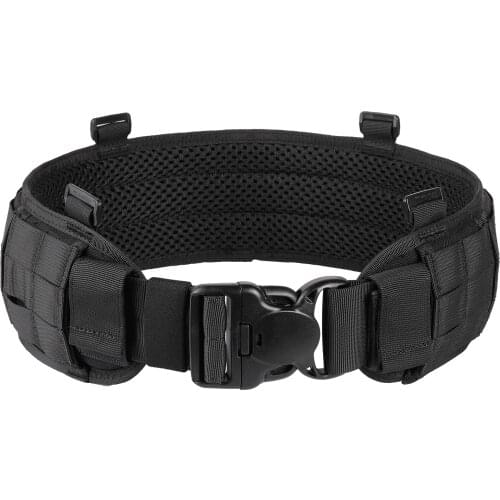 OneTigris Tactical MOLLE Padded Patrol Belts Mens Heavy Duty Belts Gun Belts for Men Waist Support Padded Patrol Belt