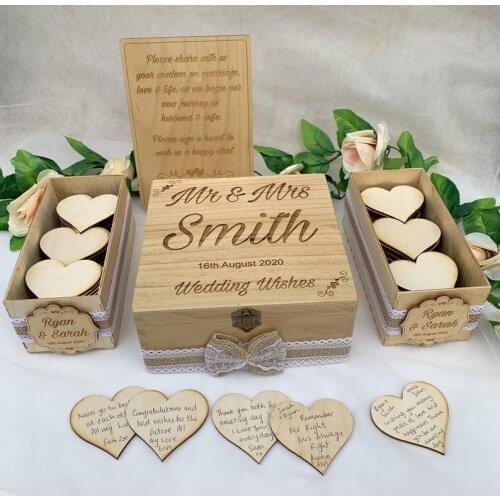 Personalize Rustic Vintage Wedding Wood Guest Book Alternative Wish Box Wishes birthday baby shower drop top box guestbook