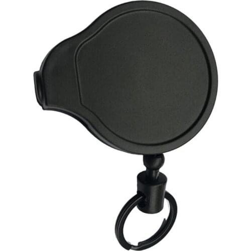 Portable Locking Retractable Badge Holder Reel Metal Steel Wire Cord with Belt Clip Key Ring Buckle Card Keychain Holder