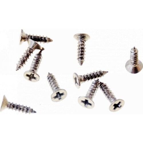 Free Shipping-Hot 100Pcs Silver Tone Fit Hinges Flat Round Head Self-Tapping Phillipws Fasteners Hardware 2*8mm Cusp Screws