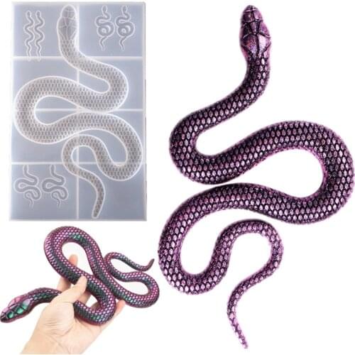 DIY crystal gutta percha epoxy resin large Cobra mirror silicone mold decoration mold swing mold