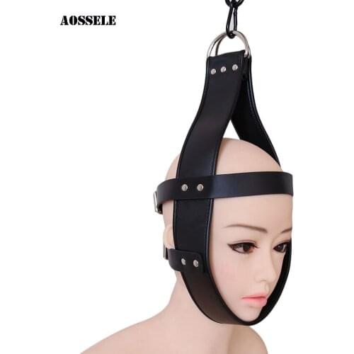 PU Leather Slave Neck Collars Sex Toys For Couples Fetish BDSM Bondage Hang Sex Headgear Adult Games Sex Products SM Erotic Toys