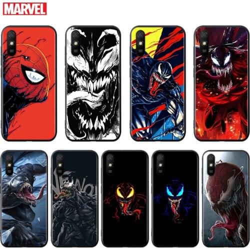 Silicone Cover Marvel Avengers Super Hero Venom For Xiaomi Redmi K40 K30i K30T K30S K20 10X GO S2 Y2 Pro Ultra Black Phone Case