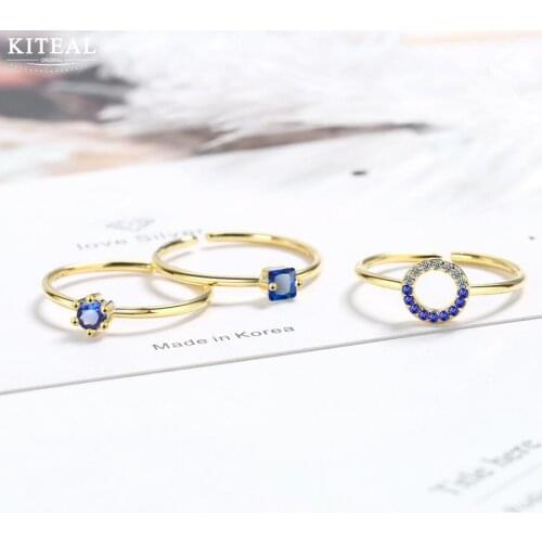 KITEAL Lose Money Promotions! silver plated size Resizeable Perfume women Toe Ring Geometric blue three ring men prices in euros