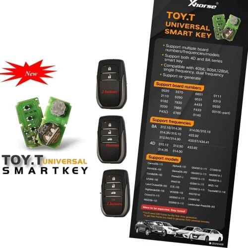 Xhorse XM Series T-oyota 8A Smart Key PCB For VVDI Key Tool Plus PAD Supports Rewirte VVDI XM Smart Key with logo