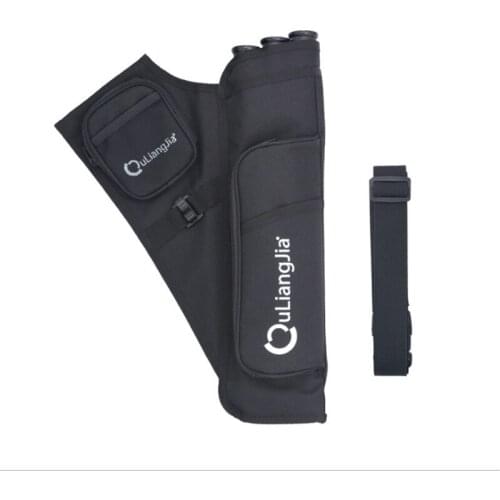 Archery Arrow Quiver 3 Tubes Hip Waist Bag Holder Belt Strap Case Adjustable Belt Strap Case Hunting