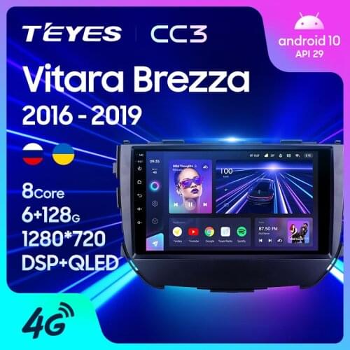 TEYES CC3 For Suzuki Vitara Brezza 2016-2019 Car Radio Multimedia Video Player Navigation stereo GPS Android 10 No 2din 2 din dvd