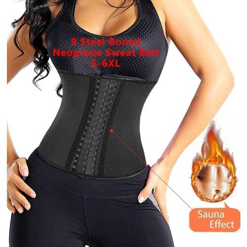Waist Trainer Cincher Sport Sauna Sweat Belt Neoprene Body Shaper Weight Loss Fat Burner Trimmer Band Tummy Shaper Plus Size XL