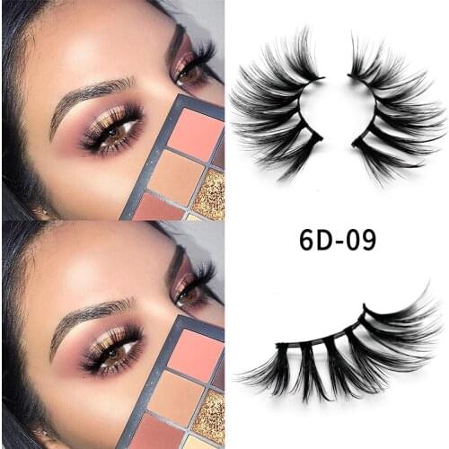 1 Pairs 6D 25mm Faux Mink Lashes Wholesale Natural False Silk Eyelashes Dramatic Volume Fake Lashe Makeup Eyelash Extension Bulk