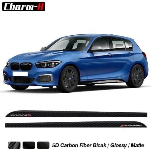 2Pcs Side Skirt Stripes Sticker M Performance Decal For BMW 1 Series F20 F21 F40 118i 128i 135i M Sport M-Packet Accessories