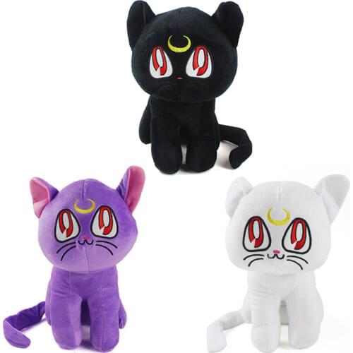 28cm Anime Cat Luna Artemis Plush Toys Soft Stuffed Animals Plush Dolls Birthday gift for Children