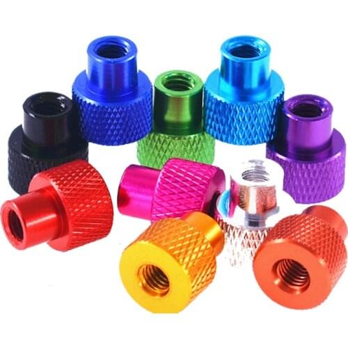 3pcs/lot 3/8-16 UNC Blind Hole Nut Aluminum Alloy High Step Fixed Position Adjustment Hand-Tighten Nuts
