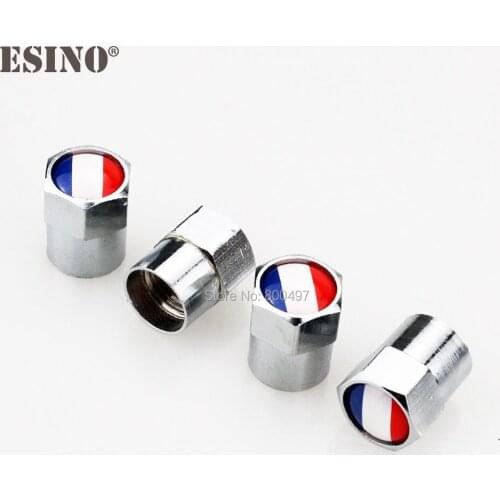 40 x Car Styling Stainless Zinc Alloy France National Flag Car Tire Valve Caps Wheel Tires Tyre Stem Air Cap Airtight Covers