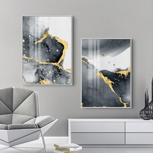 White and Black Abstract Oil Painting on Canvas Cuadros Posters and Prints Scandinavian Wall Art Picture for Living Room Decor