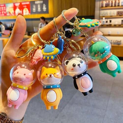 Cartoon Funny Half Skull Body Bear Keychain Fashion Punk Animal Keyring Car Bag Pendant Key Chains Couple Halloween Gift Keychai
