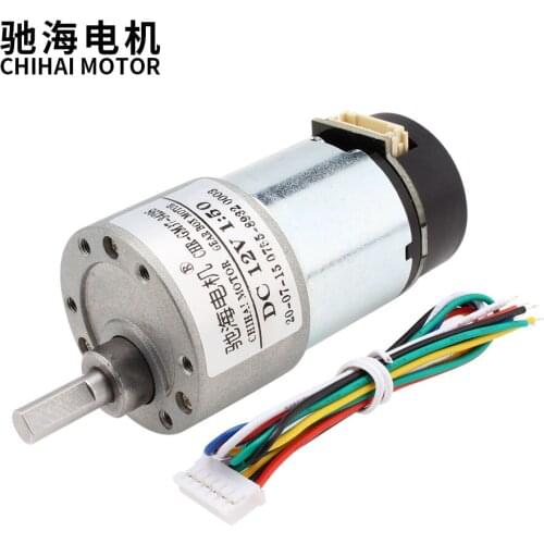 ChiHai Motor CHR-GM37-3429ABHL 37mm eccentric Large Torque Metal Tubular DC gear motor with encoder For robot