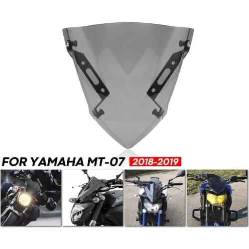 50% Hot Sales Motorcycle Windshield Strong Windscreen Wind Deflector Modified Parts for Yamaha MT-07 FZ-07 18-20