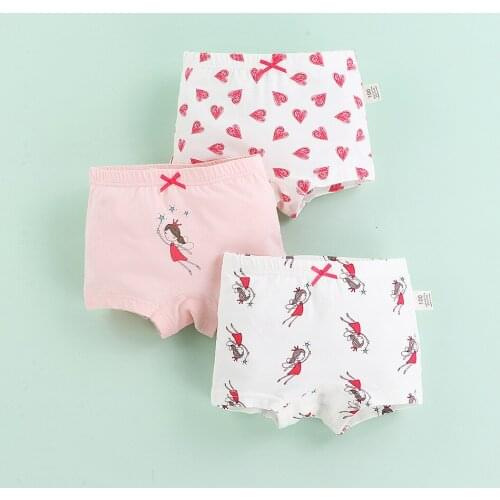 Childrens Underwear Girls Pure Cotton Flat Angle Girls Quadrangle Baby Girls Middle School Girls Pure Cotton No Clip PP