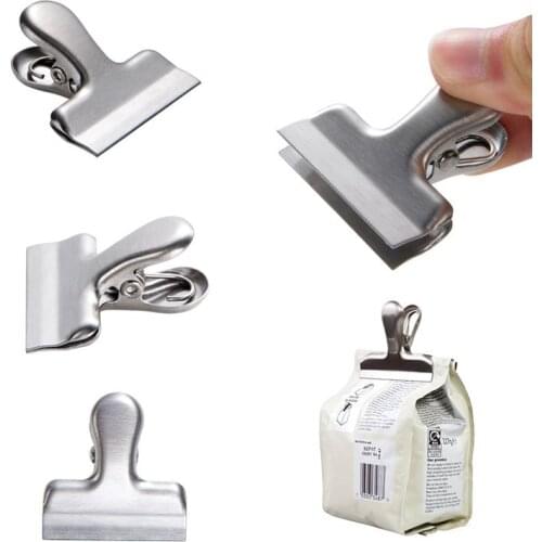 Stainless Steel Snacks Sealed Food Clips Coffee Beans Sealed Food Storage Bags Travel Kitchen Gadgets Clips
