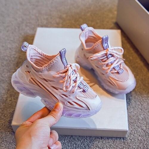 Autumn Kids Sport Sneakers Baby Boys Brand Slip on Shoes Children Mesh Girls Sneakers Girls Black Chunky Trainers Toddler Shoes