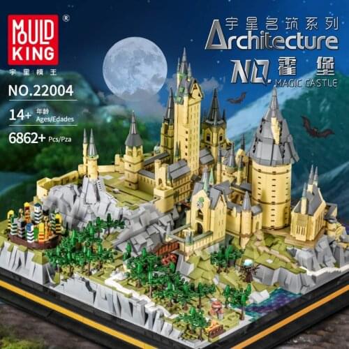MOULD KING 22004 Movie streetview sets School Castle model sets Building Model Blocks Kids Educational Toys Christmas Gifts