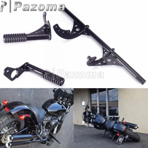 Motorcycle Black Steel Passenger Peg Slider Crash Bar For Harley Softail Street Bob Low Rider 2018 2019 2020 Motorbike Bumper