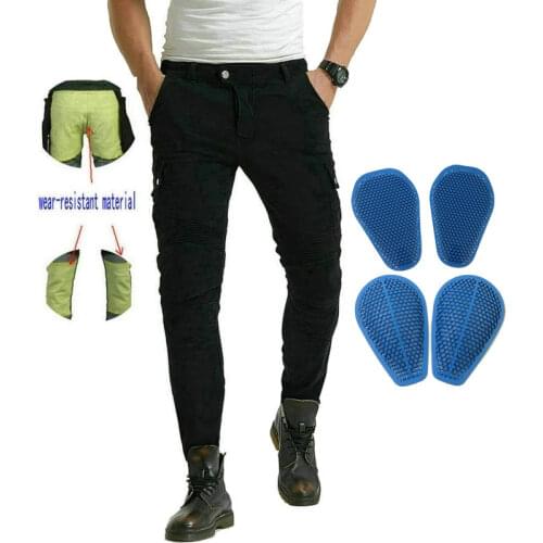 Motorcycle Riding Jeans Loong Biker Hot Sales Motor Sports Protective Pants Wear-Resistant Material Inside Loose Trousers