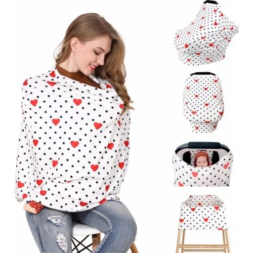 Breast Feeding Cover Soft Infant Breathable Shawl Nursing Cover Comfortable Shopping Cart Cover High Chair Cover