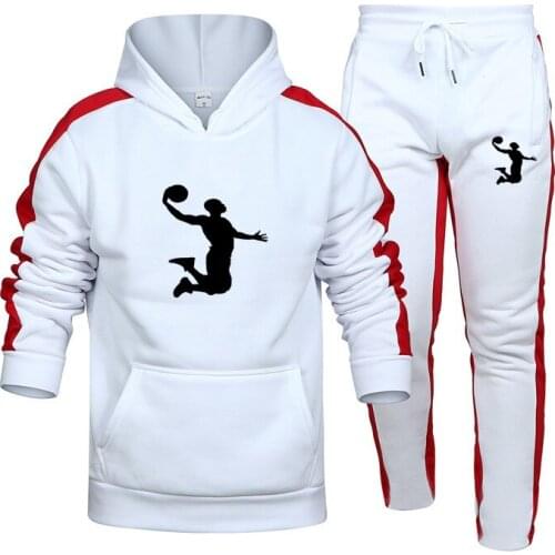 2021 New Mens Casual Sports Suit Mens Sweater Pullover Hooded Jacket + Pants Brand Sportswear Outdoor Jogging Hoodie Men