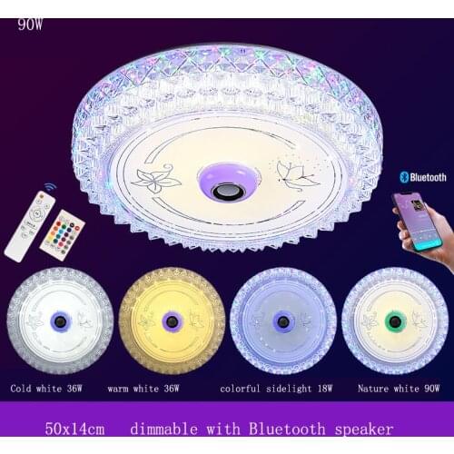 NEW Modern LED Ceiling Lights Bluetooth Music RGB Ceiling lamps Smart Lamp 50CM Living Room Dining Bedroom Lamp Lighting Fixture
