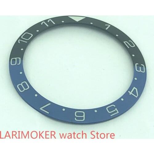 Brand new high quality 38mm pearl rotating luminous watch bezel black blue suitable for self-winding 40mm case men watch