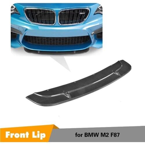 Front Bumper Lip Diifuser For BMW F87 M2 2016 - 2018 Carbon Fiber Head External Air Vents Protector