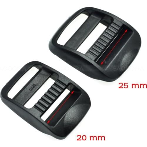 Plastic Ladder Lock Tri-Glides Slider Adjustable Buckles Belt buckle Package Accessories Cat Dog Collar Black