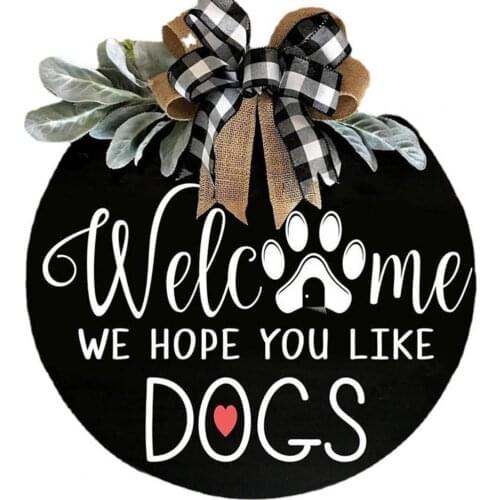 Wreath With Bowknot Non-fading Portable Plastic Lightweight Door Hanging Window Garland Home Decoration