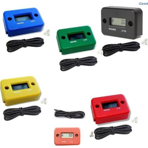 Portable Engine Tachometer Digtal Hour Meter Motorcycle Engine Gauge Hour Meter Used for Tractor Generator