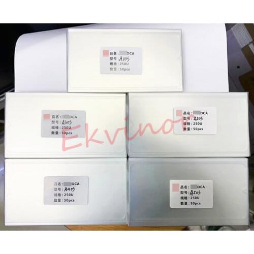 50pc 250um OCA Clear Optical Adhesive for Samsung galaxy A10s A20s A30s A40s A50s A70s LCD Touch Glass Lens Film OCA Glue