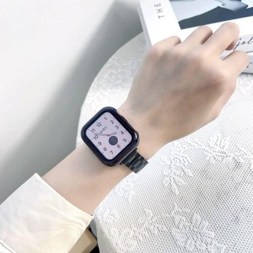 Slimmer Stainless Steel Strap for Apple watch Band 38mm 40mm 44mm 40mm Metal Link Wristband for iwatch 6SE 5 4 3 2 1 Bracelet