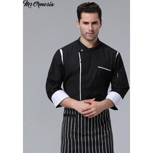 High quality Long sleeve Unisex Kitchen Chef Restaurant Uniform Shirt Breathable Double Breasted Dress Chef Jacket Work clothes
