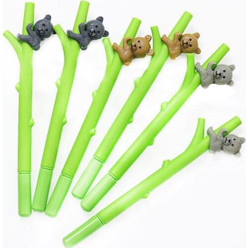 24PCS Creative 0.5mm Black Ball Pen Cute Cartoon Koala Gel Pen Stationery Kawaii School Supplies